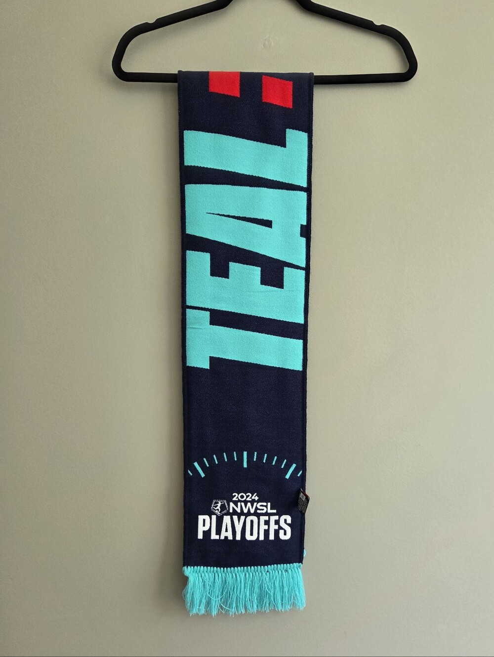KC Current 2024 NWSL Soccer Playoffs Fan Scarf in Teal & Navy Kansas City